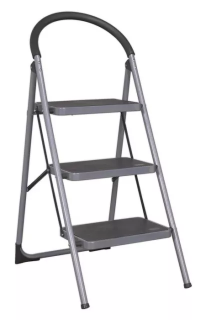 Step Stool 3-Tread 150Kg Capacity En 14183 From Sealey Asl23 Syc