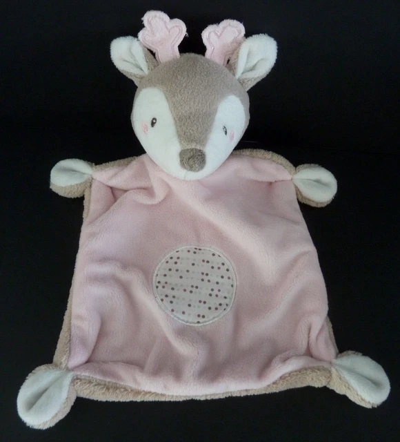 NA. Doudou plat Dopo dopo newborn Fehn BICHE faon rose beige blanc - 100% NEUF