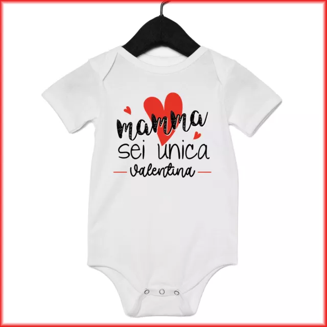 Body Neonato da Bimbo Bambino Mamma Festa Regalo Personalizzato con Nome Figlio