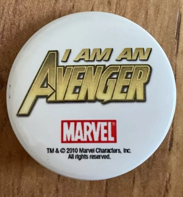 I Am An Avenger 2010 Comic-Con Marvel Comics promo button or pin