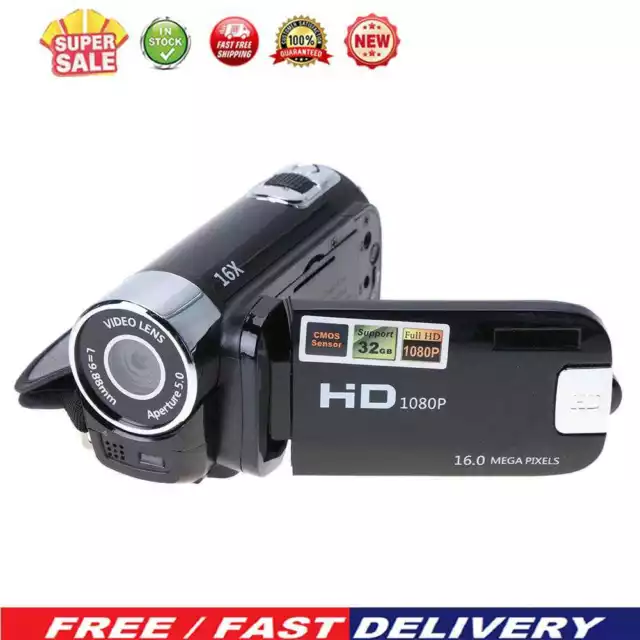 ALLOYSEED digitale Videokamera 22MP Full HD 1080P 32 GB 16 x Zoom Mini Camcorder