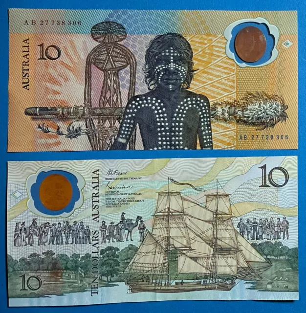 1988 Australian Bicentennial $10 Ten Dollar Banknote