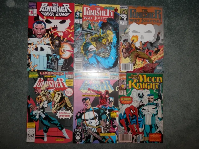 The Punisher Annual 3 4 War Zone Journal Moon Knight Set Lot Comic