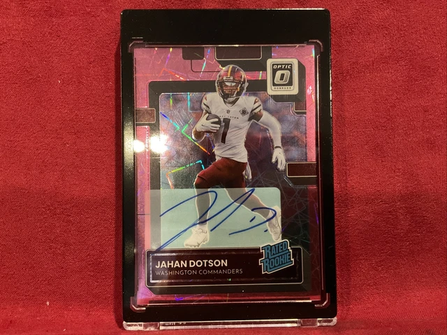 2022 Donruss Optic Jahan Dotson ON CARD AUTO PINK VELOCITY 40/50 READ DESC.