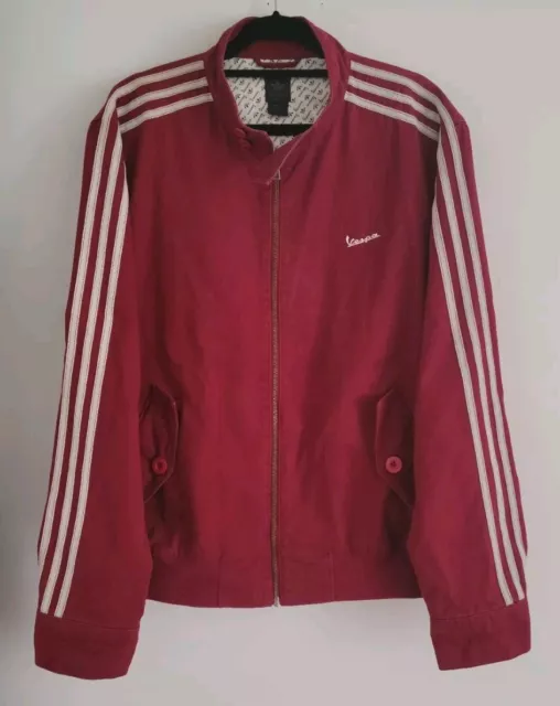 Rare Adidas × Vespa Vintage Limited Jacket M Blouson Blazer Button Burgundy