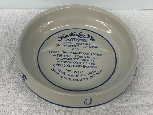 Louisville Stoneware  ---   Kentucky Pie Baking Dish With Recipe