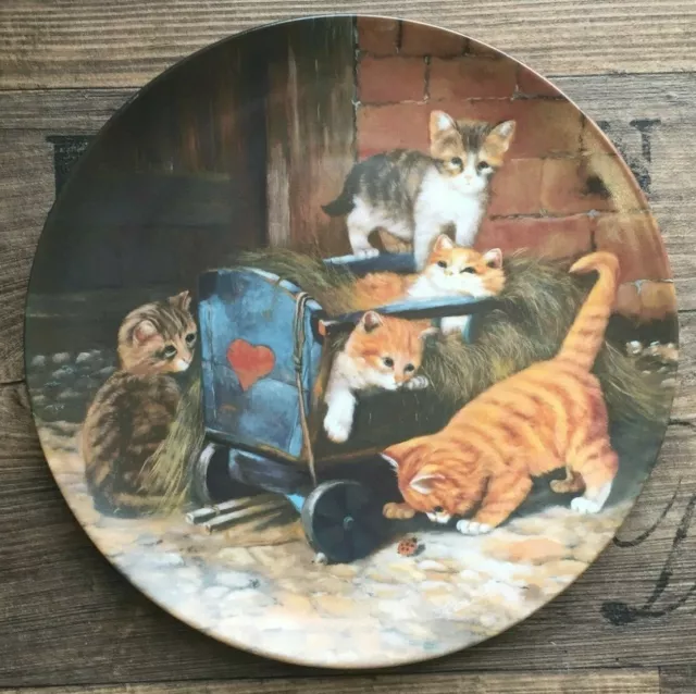 Seltmann Weiden Porzellan Katzen Teller Nr. 5545 - "Die Spielkameraden"  1991