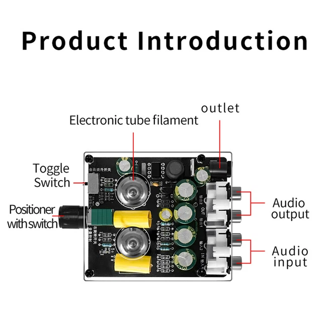 Preamplificatore a Valvole 6J1 Fever Scheda Preamplificatore Amplificatore per Cuffie Valvolare 6J1 Bile Buffer Kit Fai da Te