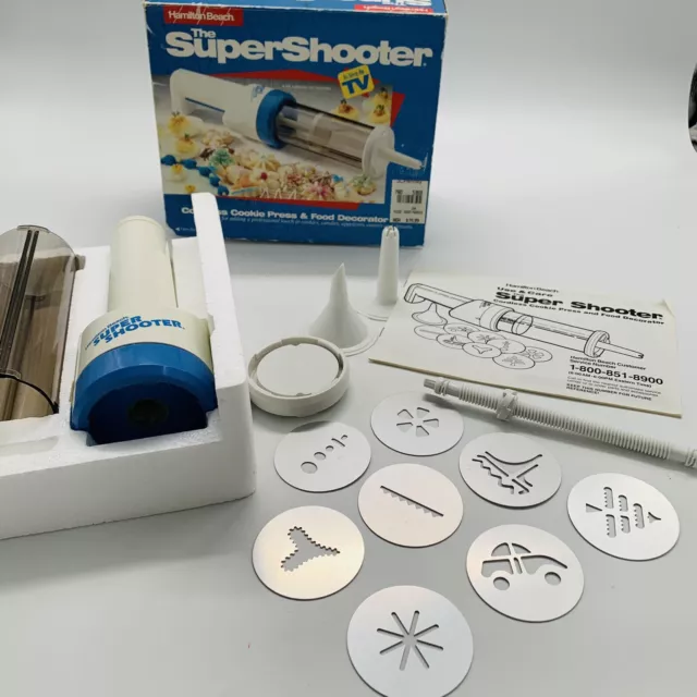 Prensa eléctrica de galletas Hamilton Beach SUPER SHOOTER decorador inalámbrico limpio