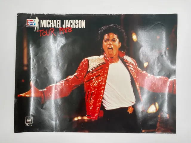 VINTAGE MICHAEL JACKSON Tour 1988 Poster 21 x 15 inc CBS MJ-2 $29.99 ...