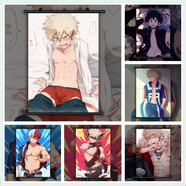 Boku no My Hero Academia Bakugou Shoto Midoriya Anime Manga Wall Poster Scroll