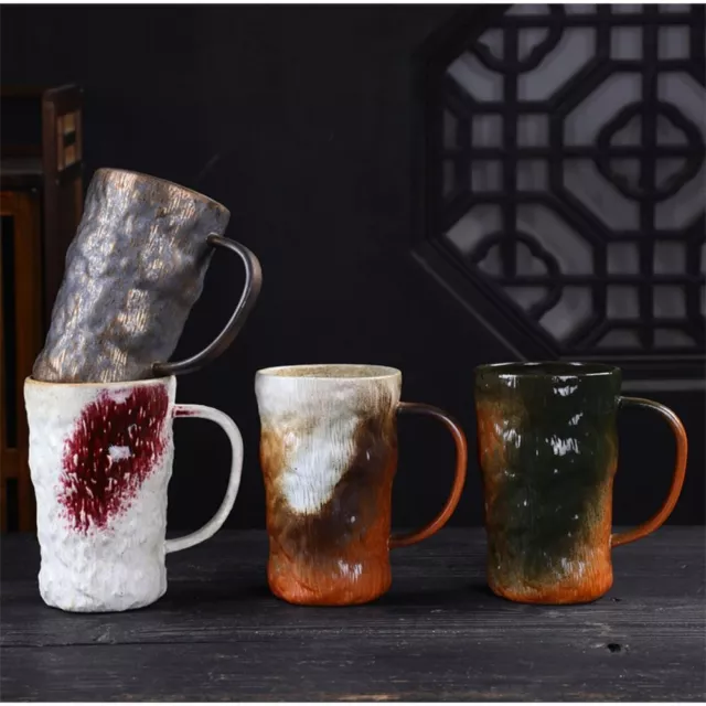 800ml Pottery Ceramic Coffee Mug Kiln Transmutation Drinkware Handmade Tea Cup