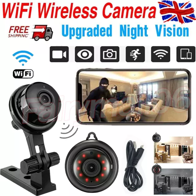 Mini Wireless 1080P Hidden Spy Camera Wifi IP Home Security DVR Night Vision HD