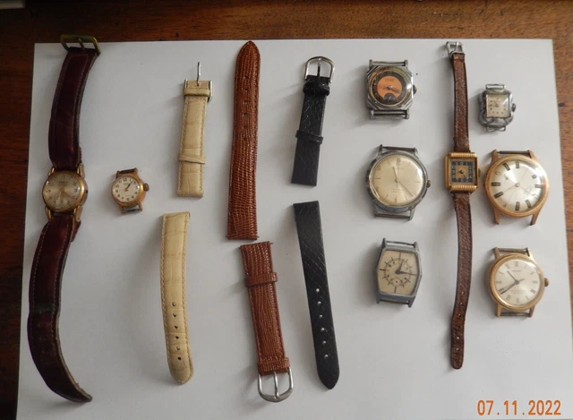Lot Montres Mécaniques Vintage Albion Jean Delatour - Plaqué Or, Mouvement Manuel