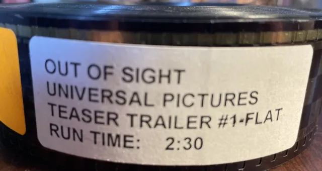 35mm Movie Film Trailer • Out Of Sight  George Clooney Jennifer Lopez Teaser