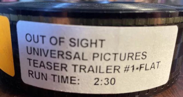 35mm Movie Film Trailer • Out Of Sight  George Clooney Jennifer Lopez Teaser