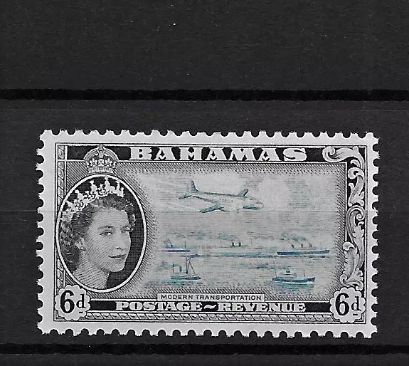 Bahamas 1954 6d Light Blue & Black MNH set S.G. 208