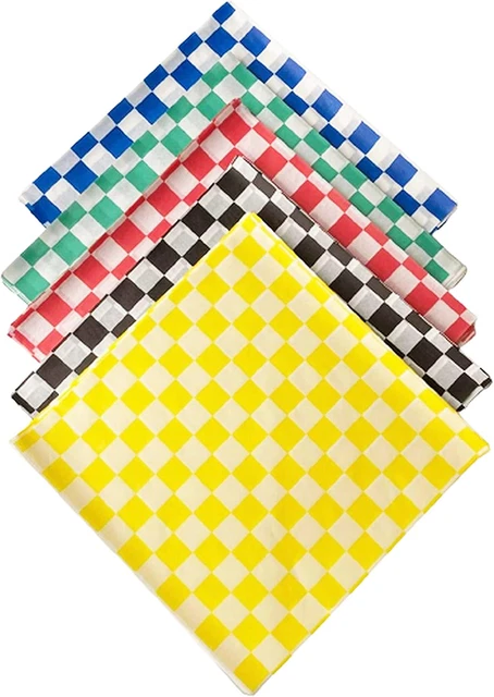 Variety Pack Check Sandwich Paper Wrap 12 X 12 Inch Deli Papers Food Basket Line