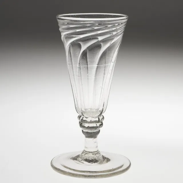 Georgisches Wrythen geformtes Ale Glas c1780