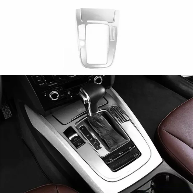 Silver Titanium Middle Console Gear Shift Panel Trim For Audi Q5 2009-2016 2017