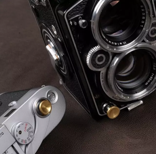 Brass Soft Shutter Release Button for Rolleiflex, Leica, Fuji, Nikon, Pentax67