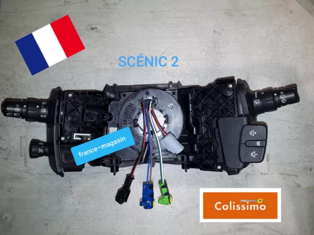 Comodo avec contacteur tournant d'Airbag Renault SCÉNIC 2 Reconditionné à neuf.