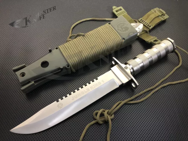 Large Hunting Knife Bowie Sharp Fixed Blade Camping Military Outdoor Survival