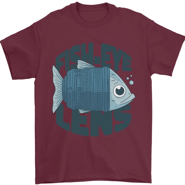 Fisheye Lens Funny Photography Photographer Mens T-Shirt 100% Cotton