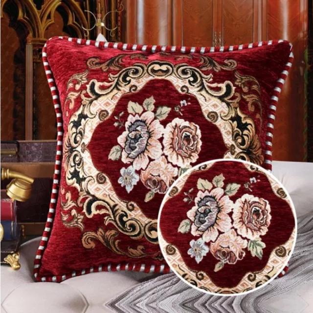 1X Vintage Luxury Velvet Cushion Case European Pillow Cover Decors Without Core