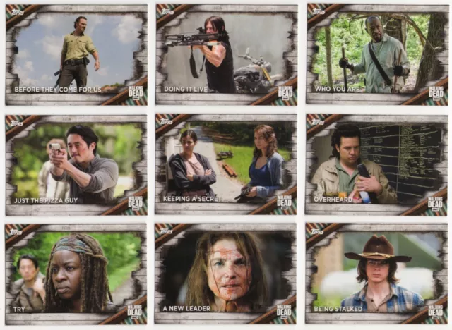 2017 TOPPS The Walking Dead Season 6 - Complete 100 Trading Card Base Set