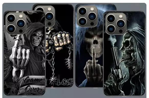 Grim Reaper Skull Skeleton Coque Cover Case For Iphone 15 Pro Max 14 13 12 11 Xr