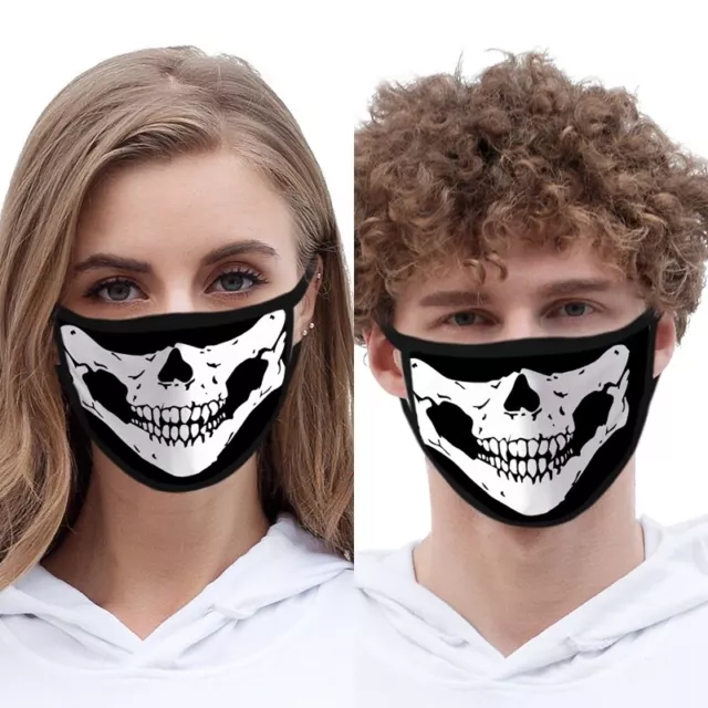 Mund-Nasen-Maske Mundbedeckung Masque Respiratoire Behelfsmaske Stoffmaske Crâne