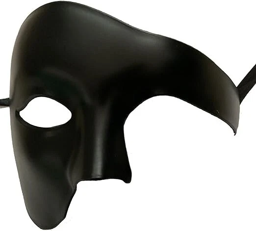 IDOXE Mens Half Face Mask Phantom of The Opera Mask Vintage Design Venetian Mask