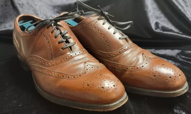 Mens Dress Shoes Comfort Plus Oxfords 8.5  D/B All Leather WingTip