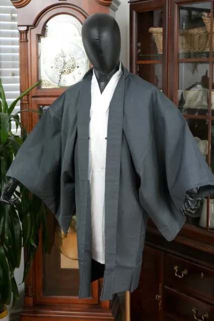 Dear Vanilla Japanese Silk Haori Jacket Men's Kimono Genuine Japan Made Vintage 2