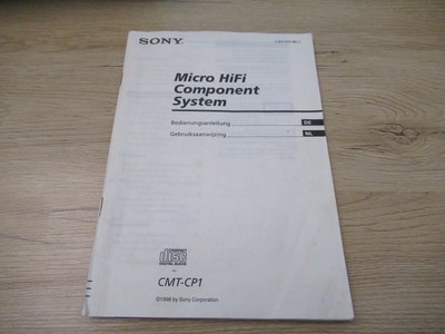 inglese Sony Micro Hi-Fi component system cmt-cp1 manuale di istruzioni originale 