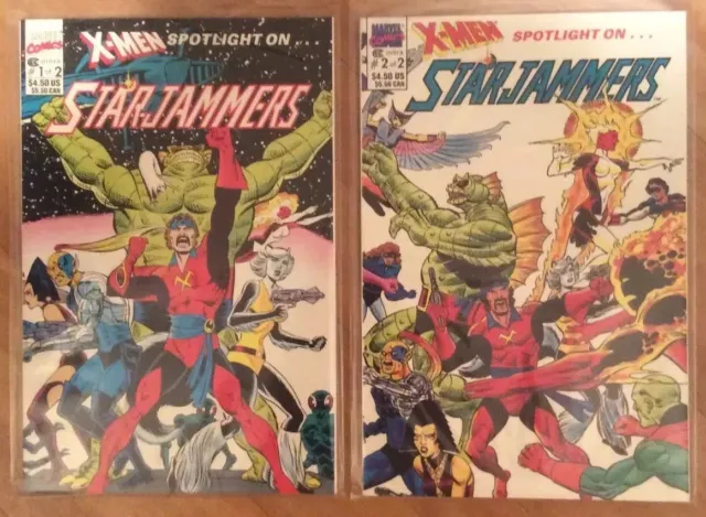 X-Men Spotlight on the Starjammers Marvel Comics Complete Set of Issues 1 - 2 VG