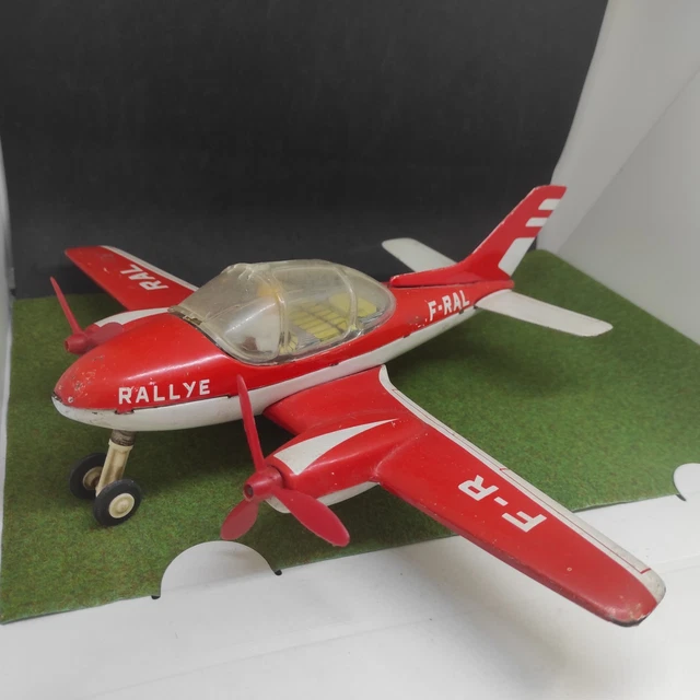 Avion Miniature Mécanique En Tôle GESCHA (années 1950), Fabrication Allemande, Occasion