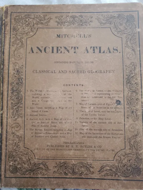 Mitchell's Ancient Atlas Classical And Sacred 1869