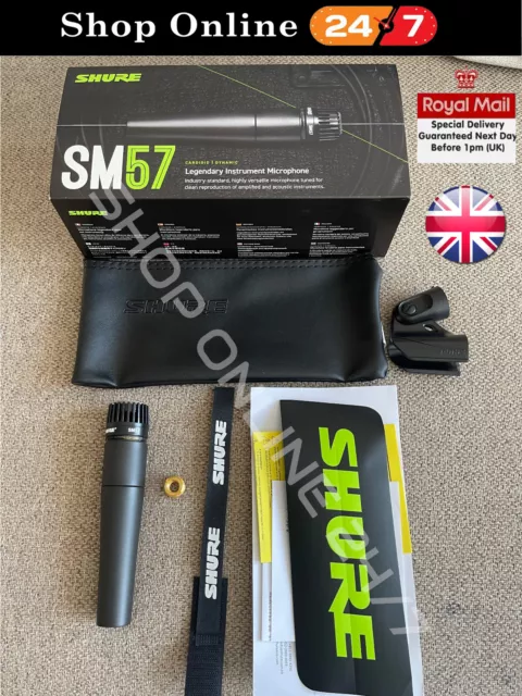 Shure SM57-LC Cardioid  Dynamic Instrument Microphone | 1 Year warranty | U.K