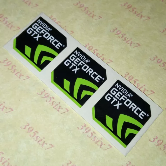 3 PCS -  NVIDIA GEFORCE GTX Sticker 17.5mm x 17.5mm