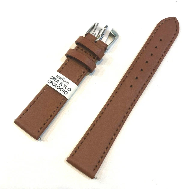 cinturino per orologio Morellato vera pelle easy click avana liscio 14 16 18  20