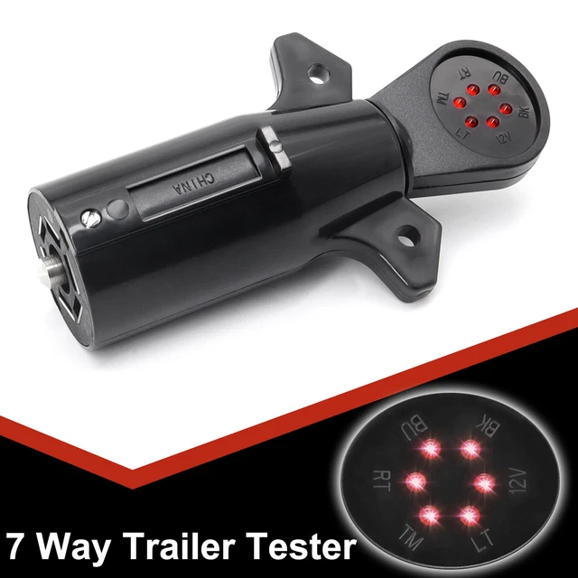 7WAY RV BLADE Trailer LED Light Wiring Tester Hitch 7Pin Connector