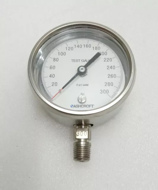 ASHCROFT Pressure Gauge 0-300 PSI, 316 SS