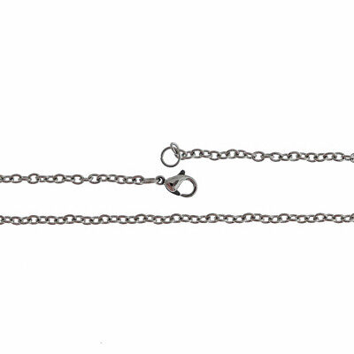 Collares de cadena de cable de acero inoxidable 21" - 3 mm - 5 collares - N148