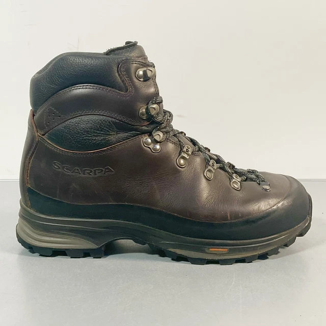 MENS SCARPA BROWN Leather Lace Up Walking Hiking Boots Size UK 8