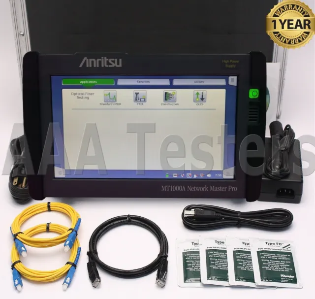 Anritsu MT1000A Réseau Maître Pro Sm Fibre Otdr MU100020A Opt 2/10/20