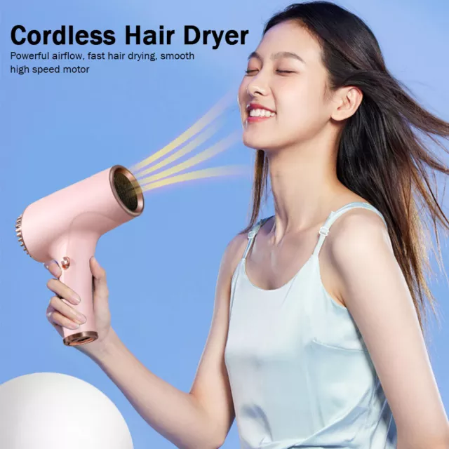 Portable Hair Dryer 2 Gears Cordless Handy Hairdryer for Household Travel Salon 3