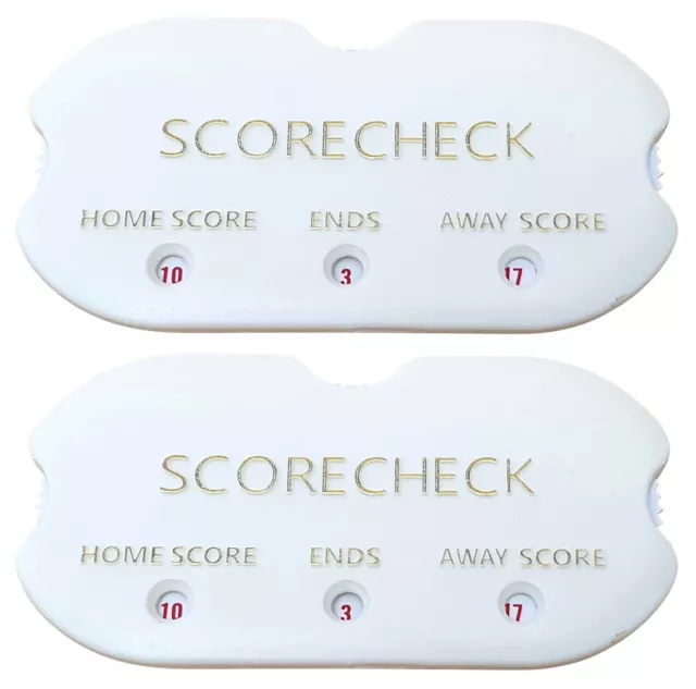 ACCLAIM Scorecheck 2 x Plastic Bowlers Bowls Scorer Counter Totaller 4"x2"