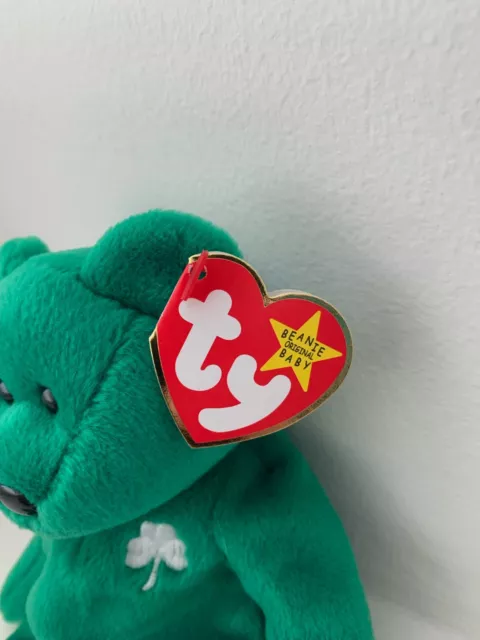 Ty Beanie Baby Erin the Irish Bear 1997 with Errors (Rare Collectable) 2